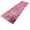 Turkish Wool Narrow Runner Rug in Over-Dyed Pink, 1970s 2