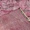 Alfombra de pasillo estrecha turca de lana en rosa sobreteñido, años 70, Imagen 8