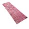 Turkish Wool Narrow Runner Rug in Over-Dyed Pink, 1970s, Image 6