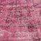 Alfombra de pasillo estrecha turca de lana en rosa sobreteñido, años 70, Imagen 10