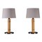 Brass & Bamboo Table Lamps from Hans-Agne Jakobsson, 1970s, Set of 2 1