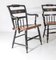 Stencilled Painted Black Maple Dining Chairs from by L. Hitchcock, Set of 2 2