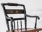 Stencilled Painted Black Maple Dining Chairs from by L. Hitchcock, Set of 2 3