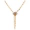Lange Französische Halskette aus 18 Karat Gelbgold mit Saphir, Diamanten & Rubinen, 20. Jh., 1890er 1