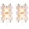 Kinkeldey Wall Sconces in Frosted Glass Balls & Brass, Germany, 1960s, Set of 2 1