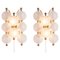 Kinkeldey Wall Sconces in Frosted Glass Balls & Brass, Germany, 1960s, Set of 2, Image 1