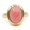 Vintage 14k Yellow Gold Cabochon Rhodochrosite Ring, 1980s, Image 1