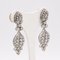 Vintage 8k White Gold 3ctw Diamond Earrings, 1960s, Set of 2 2