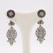 Vintage 8k White Gold 3ctw Diamond Earrings, 1960s, Set of 2 4