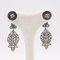 Vintage 8k White Gold 3ctw Diamond Earrings, 1960s, Set of 2, Image 4