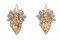 14 Kt Rose and White Gold Cluster Earrings with Diamonds, Topazes and Pearls, 1980s, Set of 2 3
