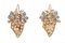 14 Kt Rose and White Gold Cluster Earrings with Diamonds, Topazes and Pearls, 1980s, Set of 2, Image 3