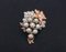 Rose Gold and Silver Brooch with Diamonds, Zavorite and Pearls, 1960s 8
