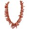 Retro Italian Coral Branches Necklace, 1950s 1