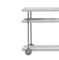 Ok! White Cocktail Serving Bar Trolley in Chromed Finish from BD Barcelona 2