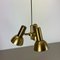 3-Spot Brass Tone Hanging Light by Koch and Lowy for OMI Lighting, Germany, 1970s 4