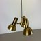 3-Spot Brass Tone Hanging Light by Koch and Lowy for OMI Lighting, Germany, 1970s, Image 4