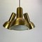 3-Spot Brass Tone Hanging Light by Koch and Lowy for OMI Lighting, Germany, 1970s 6