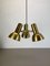3-Spot Brass Tone Hanging Light by Koch and Lowy for OMI Lighting, Germany, 1970s 2
