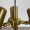 3-Spot Brass Tone Hanging Light by Koch and Lowy for OMI Lighting, Germany, 1970s 11