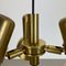 3-Spot Brass Tone Hanging Light by Koch and Lowy for OMI Lighting, Germany, 1970s, Image 11