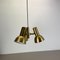 3-Spot Brass Tone Hanging Light by Koch and Lowy for OMI Lighting, Germany, 1970s 7