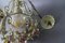 Hollywood Regency Metal and Glass Chandelier with Porcelain Roses, 1970s 16