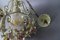 Hollywood Regency Metal and Glass Chandelier with Porcelain Roses, 1970s, Image 16