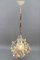 Hollywood Regency Metal and Glass Chandelier with Porcelain Roses, 1970s 14