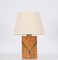 Mid-Century Italian Poplar Burl and Brass Table Lamp from Tommaso Barbi, 1970s 4