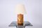 Lampada da tavolo Mid-Century in radica di pioppo e ottone di Tommaso Barbi, Italia, anni '70, Immagine 5
