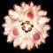 Vintage Italian Murano Chandeliers with 52 Pink Glass Petals, 1990s, Set of 2 6