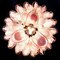 Vintage Italian Murano Chandeliers with 52 Pink Glass Petals, 1990s, Set of 2, Image 6