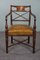 Antique English Mahogany Office Chair, Image 2