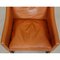 Fauteuil en Cuir Cognac par Børge Mogensen pour Fredericia, 1980s 5