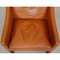 Wingchair in Cognac Leather by Børge Mogensen for Fredericia, 1980s 5
