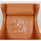 Wingchair in Cognac Leather by Børge Mogensen for Fredericia, 1980s 9