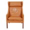 Wingchair in Cognac Leather by Børge Mogensen for Fredericia, 1980s 1