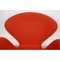 Silla Swan de tela roja de Arne Jacobsen para Fritz Hansen, Imagen 5