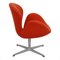 Swan Chair in Red Fabric by Arne Jacobsen for Fritz Hansen 2