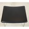 Wing Ottoman in Black Leather from Hans Wegner 3