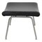 Wing Ottoman in Black Leather from Hans Wegner 2