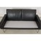 GE-34/2 2-Seat Sofa in Patinated Black Leather by Hans Wegner for Getama, 1980s, Image 14