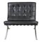 Barcelona Chair in Black Patinated Leather by Ludwig Mies Van Der Rohe 1