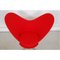 Silla Heart en rojo de tela roja de Verner Panton para Vitra, Imagen 5