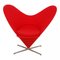 Chaise Heart Rouge en Tissu Rouge par Verner Panton pour Vitra 1