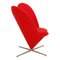 Sedia a forma di cuore rossa in tessuto rosso di Verner Panton per Vitra, Immagine 2