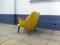 Danish Mid-Century Modern Easy Chair in Yellow Wool with Teak Accents, 1950s 3