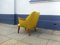 Danish Mid-Century Modern Easy Chair in Yellow Wool with Teak Accents, 1950s, Image 3