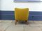 Danish Mid-Century Modern Easy Chair in Yellow Wool with Teak Accents, 1950s 8